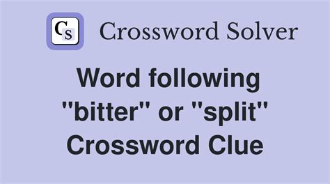 split crossword clue|5 letter word meaning split.